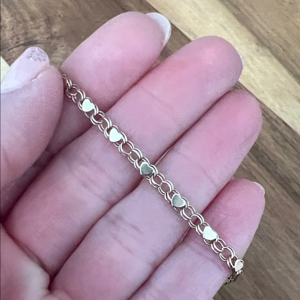 Zoe Chicco Gold Heart Link Bracelet